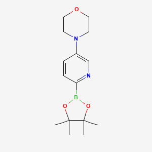 molecular formula C15H23BN2O3 B1418772 4-(6-(4,4,5,5-Tetramethyl-1,3,2-dioxaborolan-2-yl)pyridin-3-yl)morpholine CAS No. 897935-17-0