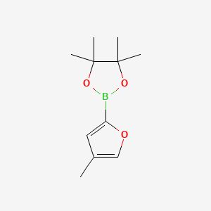 molecular formula C11H17BO3 B1418774 4,4,5,5-Tetramethyl-2-(4-methylfuran-2-yl)-1,3,2-dioxaborolane CAS No. 1242517-59-4