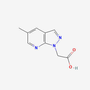 molecular formula C9H9N3O2 B1418775 (5-甲基-1H-吡唑并[3,4-b]吡啶-1-基)乙酸 CAS No. 1160246-25-2