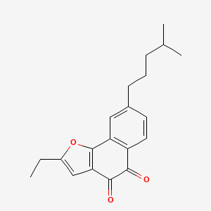 molecular formula C20H22O3 B14187797 2-Ethyl-8-(4-methylpentyl)naphtho[1,2-b]furan-4,5-dione CAS No. 927174-24-1