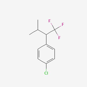molecular formula C11H12ClF3 B1418780 1-氯-4-(2-异丙基-1,1,1-三氟乙基)苯 CAS No. 1204295-64-6