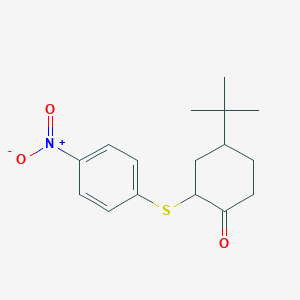 4-tert-Butyl-2-[(4-nitrophenyl)sulfanyl]cyclohexan-1-one