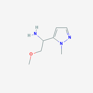 molecular formula C7H13N3O B1418783 2-Methoxy-1-(1-methyl-1H-pyrazol-5-yl)ethanamine CAS No. 1177284-86-4