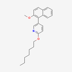 2-(Heptyloxy)-5-(2-methoxynaphthalen-1-YL)pyridine