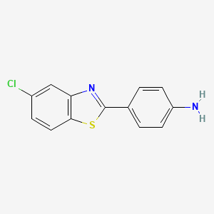 molecular formula C13H9ClN2S B14187872 4-(5-Chloro-1,3-benzothiazol-2-yl)aniline CAS No. 847493-73-6