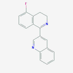 molecular formula C18H13FN2 B14187888 3-(5-Fluoro-3,4-dihydroisoquinolin-1-yl)quinoline CAS No. 919786-21-3