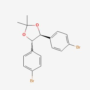 molecular formula C17H16Br2O2 B14187889 (4S,5S)-4,5-bis(4-bromophenyl)-2,2-dimethyl-1,3-dioxolane CAS No. 873297-76-8