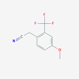 molecular formula C10H8F3NO B1418790 4-Methoxy-2-(trifluoromethyl)phenylacetonitrile CAS No. 916420-88-7