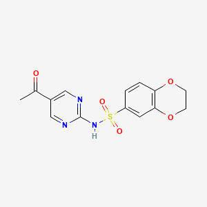 N-(5-Acetylpyrimidin-2-yl)-2,3-dihydro-1,4-benzodioxine-6-sulfonamide