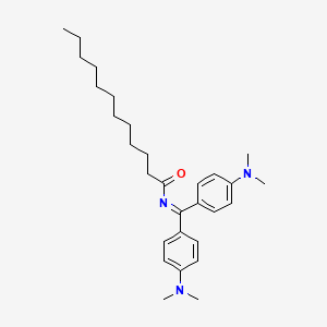 molecular formula C29H43N3O B14187937 N-{Bis[4-(dimethylamino)phenyl]methylidene}dodecanamide CAS No. 876745-10-7