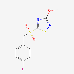 5-[(4-Fluorophenyl)methanesulfonyl]-3-methoxy-1,2,4-thiadiazole