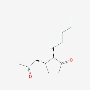 molecular formula C13H22O2 B14187959 Cyclopentanone, 3-(2-oxopropyl)-2-pentyl-, (2S,3R)- CAS No. 855433-08-8