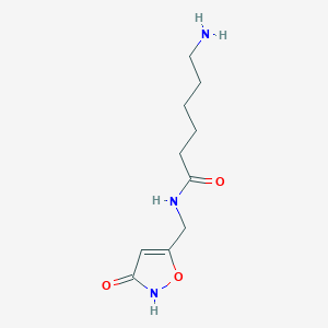 molecular formula C10H17N3O3 B14187991 6-Amino-N-[(3-oxo-2,3-dihydro-1,2-oxazol-5-yl)methyl]hexanamide CAS No. 919832-74-9