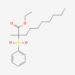 Ethyl 2-(benzenesulfonyl)-2-methyldecanoate