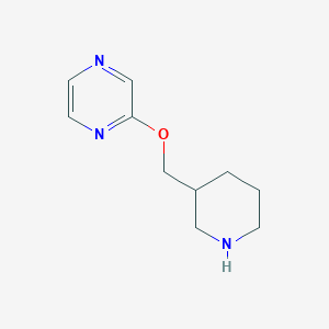 B1418806 2-(Piperidin-3-ylmethoxy)pyrazine CAS No. 1185538-17-3