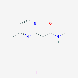 Pyrimidinium, 1,4,6-trimethyl-2-[2-(methylamino)-2-oxoethyl]-, iodide