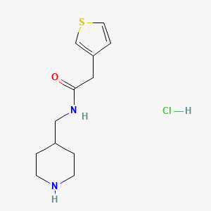 molecular formula C12H19ClN2OS B1418809 N-(哌啶-4-基甲基)-2-(噻吩-3-基)乙酰胺盐酸盐 CAS No. 1185307-16-7