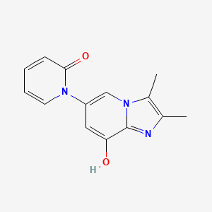 molecular formula C14H13N3O2 B14188094 1-(8-hydroxy-2,3-dimethylimidazo[1,2-a]pyridin-6-yl)-2(1H)-pyridinone CAS No. 910777-48-9