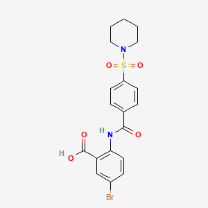 Benzoic acid, 5-bromo-2-[[4-(1-piperidinylsulfonyl)benzoyl]amino]-