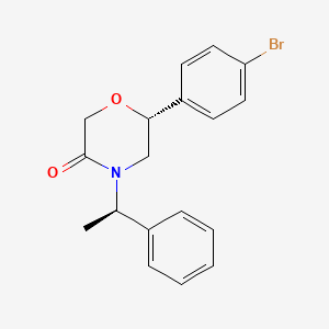 (6R)-6-(4-Bromophenyl)-4-[(1R)-1-phenylethyl]morpholin-3-one