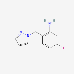 5-Fluoro-2-[(1H-pyrazol-1-yl)methyl]aniline