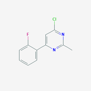 molecular formula C11H8ClFN2 B1418815 4-氯-2-甲基-6-(2-氟苯基)嘧啶 CAS No. 1159816-02-0