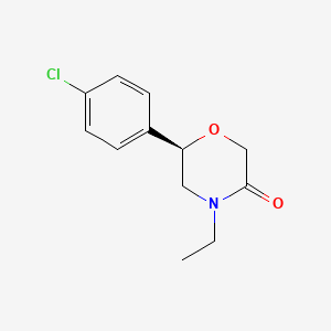 molecular formula C12H14ClNO2 B14188162 (6R)-6-(4-Chlorophenyl)-4-ethylmorpholin-3-one CAS No. 920801-86-1