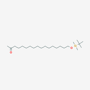 molecular formula C23H48O2Si B14188238 17-{[tert-Butyl(dimethyl)silyl]oxy}heptadecan-2-one CAS No. 918876-19-4