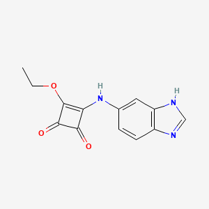 molecular formula C13H11N3O3 B14188265 3-[(1H-Benzimidazol-6-yl)amino]-4-ethoxycyclobut-3-ene-1,2-dione CAS No. 922736-19-4