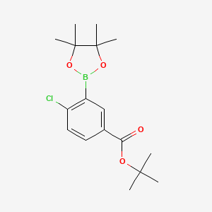 molecular formula C17H24BClO4 B14188307 Tert-butyl 4-chloro-3-(4,4,5,5-tetramethyl-1,3,2-dioxaborolan-2-YL)benzoate CAS No. 1025718-75-5