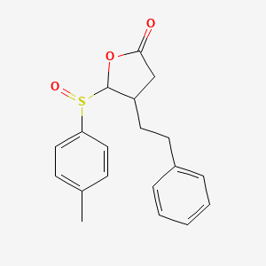 5-(4-Methylbenzene-1-sulfinyl)-4-(2-phenylethyl)oxolan-2-one