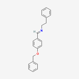 molecular formula C22H21NO B14188318 (E)-1-[4-(Benzyloxy)phenyl]-N-(2-phenylethyl)methanimine CAS No. 923570-26-7