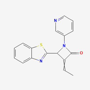 molecular formula C17H13N3OS B14188369 4-(1,3-Benzothiazol-2-yl)-3-ethylidene-1-(pyridin-3-yl)azetidin-2-one CAS No. 918891-51-7