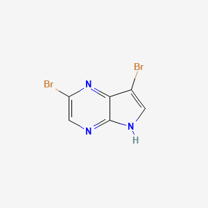 molecular formula C6H3Br2N3 B1418838 2,7-Dibromo-5H-pyrrolo[2,3-b]pyrazine CAS No. 1209703-87-6