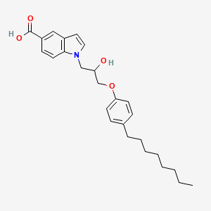 molecular formula C26H33NO4 B14188394 1-[2-Hydroxy-3-(4-octylphenoxy)propyl]-1H-indole-5-carboxylic acid CAS No. 929198-38-9