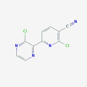 molecular formula C10H4Cl2N4 B1418840 2-Chloro-6-(3-chloropyrazin-2-yl)pyridine-3-carbonitrile CAS No. 1148027-24-0