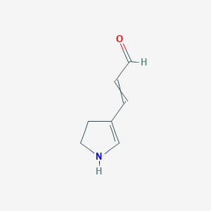 molecular formula C7H9NO B14188412 3-(4,5-Dihydro-1H-pyrrol-3-YL)prop-2-enal CAS No. 923293-20-3