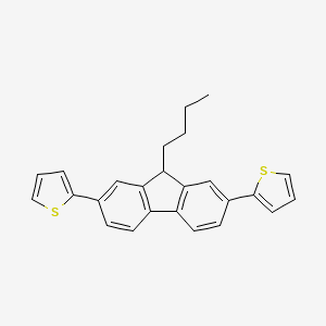 molecular formula C25H22S2 B14188417 2,2'-(9-Butyl-9H-fluorene-2,7-diyl)dithiophene CAS No. 922705-12-2