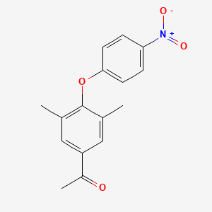 molecular formula C16H15NO4 B1418843 1-[3,5-Dimethyl-4-(4-nitrophenoxy)phenyl]ethanone CAS No. 1160264-14-1