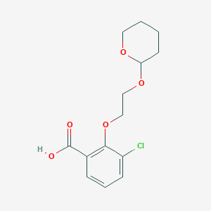 3-Chloro-2-{2-[(oxan-2-yl)oxy]ethoxy}benzoic acid