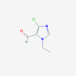 molecular formula C6H7ClN2O B1418844 4-chloro-1-ethyl-1H-imidazole-5-carbaldehyde CAS No. 1193388-57-6