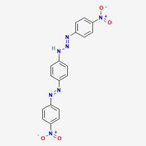 molecular formula C18H13N7O4 B14188451 (1E)-3-(4-Nitrophenyl)-1-{4-[(E)-(4-nitrophenyl)diazenyl]phenyl}triaz-1-ene CAS No. 908350-07-2