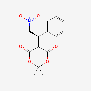 molecular formula C14H15NO6 B14188458 1,3-Dioxane-4,6-dione, 2,2-dimethyl-5-[(1R)-2-nitro-1-phenylethyl]- CAS No. 834917-37-2