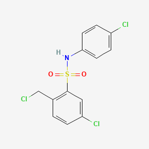 5-Chloro-2-(chloromethyl)-N-(4-chlorophenyl)benzene-1-sulfonamide