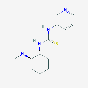 molecular formula C14H22N4S B14188501 Thiourea, N-[(1R,2R)-2-(dimethylamino)cyclohexyl]-N'-3-pyridinyl- CAS No. 919112-93-9