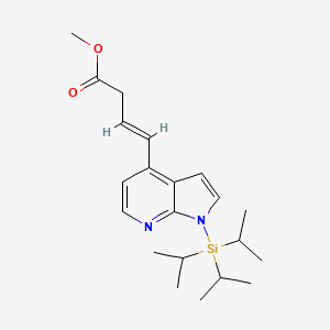 molecular formula C21H32N2O2Si B14188510 (E)-methyl 4-(1-(triisopropylsilyl)-1H-pyrrolo[2,3-b]pyridin-4-yl)but-3-enoate 