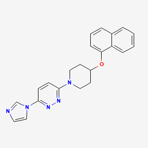 3-(1H-Imidazol-1-yl)-6-{4-[(naphthalen-1-yl)oxy]piperidin-1-yl}pyridazine