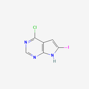 molecular formula C6H3ClIN3 B1418853 4-Chloro-6-iodo-7H-pyrrolo[2,3-D]pyrimidine CAS No. 876343-10-1