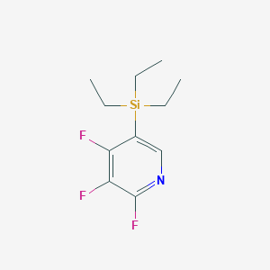 molecular formula C11H16F3NSi B14188540 2,3,4-Trifluoro-5-(triethylsilyl)pyridine CAS No. 851179-08-3