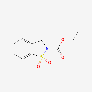 molecular formula C10H11NO4S B14188559 Ethyl 1,1-dioxo-1,3-dihydro-2H-1lambda~6~,2-benzothiazole-2-carboxylate CAS No. 916438-48-7